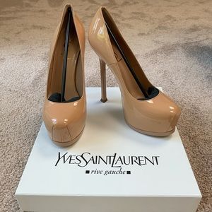 YSL Nude Platform Pumps